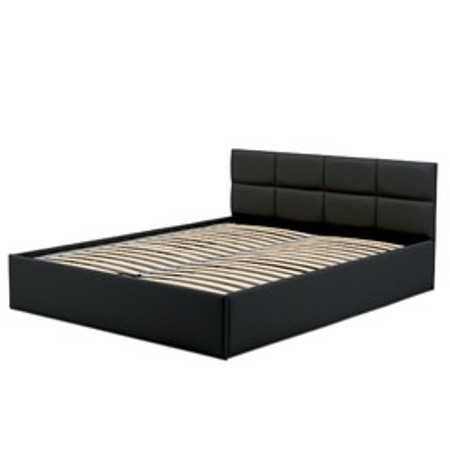 Čalouněná postel MONOS II bez matrace rozměr 160x200 cm - Eko-kůže Černá eko-kůže Signal-nabytek