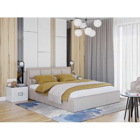 Čalouněná postel OTTO rozměr 160x200 cm Béžová TT-FURNITURE