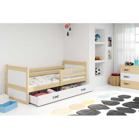 Dětská postel RICO 200x90 cm Borovice Bílá BMS