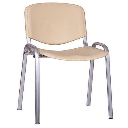 Konferenční plastová židle ISO CHROM Béžová Mazur