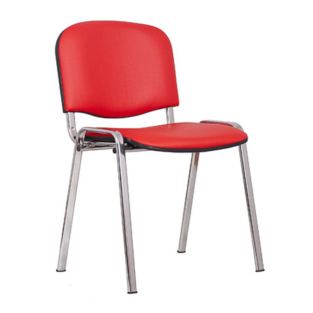 Konferenční židle ISO eko-kůže CHROM Červená D15 EKO Mazur