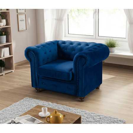 Křeslo Infinity Chesterfield Modrá BOLIVAR