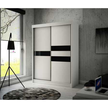 Kvalitní Šatní Skříň Arrow 120 cm Bílý Mat Vanilka Furniture