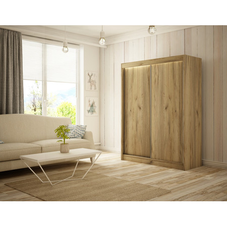 Kvalitní Šatní Skříň Bergo 200 cm Dub craft Furniture