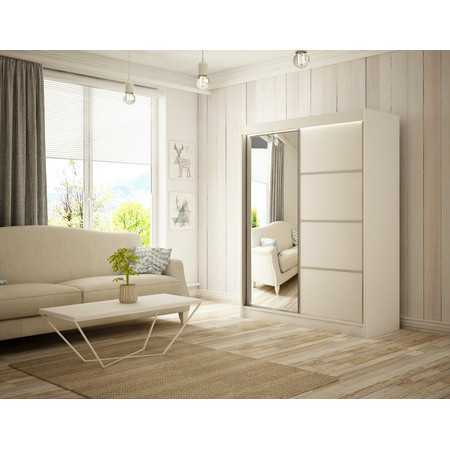 Kvalitní Šatní Skříň Pako 120 cm Bílý mat Furniture