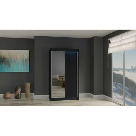 Kvalitní Šatní Skříň Patti 150 cm Černá Furniture