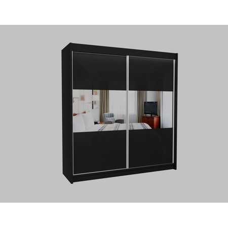Kvalitní Šatní Skříň Rosana 200 cm Černá Furniture