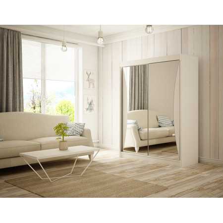 Kvalitní Šatní Skříň Twin 150 cm Bílý mat Furniture