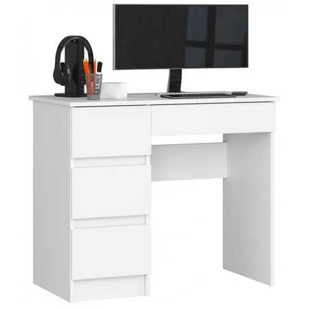 Počítačový stůl A7 bílá levá Akord