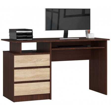 Počítačový stůl CLP 135cm wenge/dub sonoma Akord