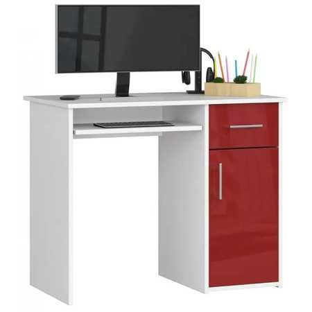 Počítačový stůl PIN lesklý červený Akord