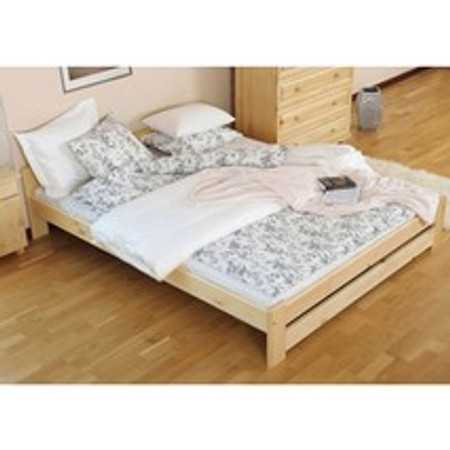 Vyvýšená masivní postel Euro 140x200 cm včetně roštu Borovice Home Line