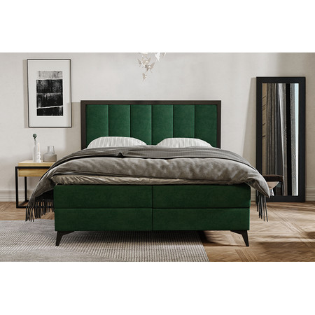 Čalouněná postel LOFT rozměr 140x200 cm Zelená TT-FURNITURE