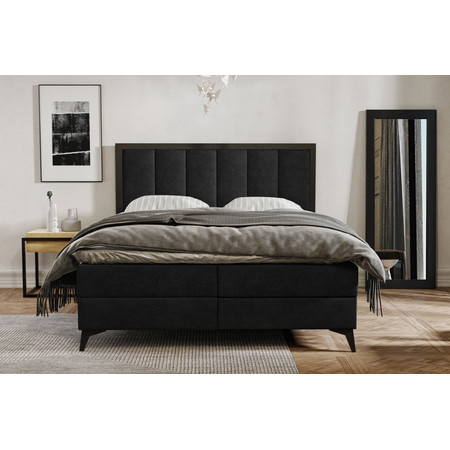 Čalouněná postel LOFT rozměr 140x200 cm - černá TT-FURNITURE