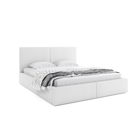 Čalouněná postel HILTON 140x200 cm Bílá BMS