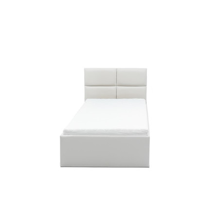 Čalouněná postel MONOS II s pěnovou matrací rozměr 90x200 cm - Eko-kůže Bílá eko-kůže Signal-nabytek