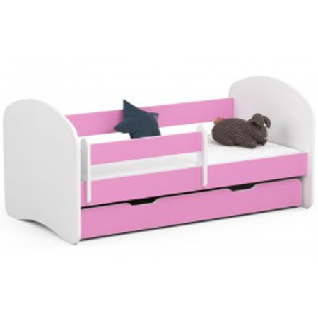 Dětská postel SMILE 140x70 cm - růžová Akord