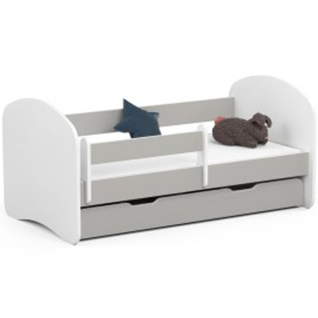Dětská postel SMILE 140x70 cm - šedá Akord