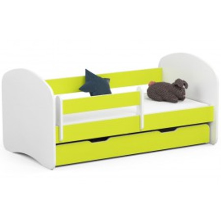 Dětská postel SMILE 180x90 cm - žlutá Akord