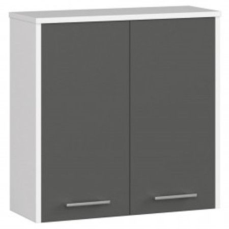 Závěsná koupelnová skříňka FIN W60 - bílá/grafit Akord