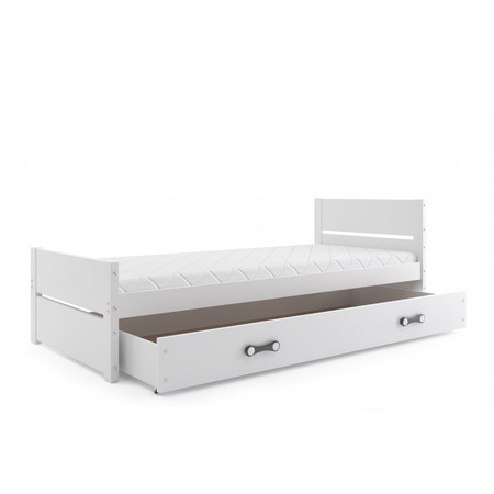 Dětská postel BARTEK s úložným prostorem 90x200 cm - bílá BMS