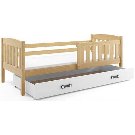 Dětská postel KUBUS s úložným prostorem 80x160 cm - borovice Bílá BMS