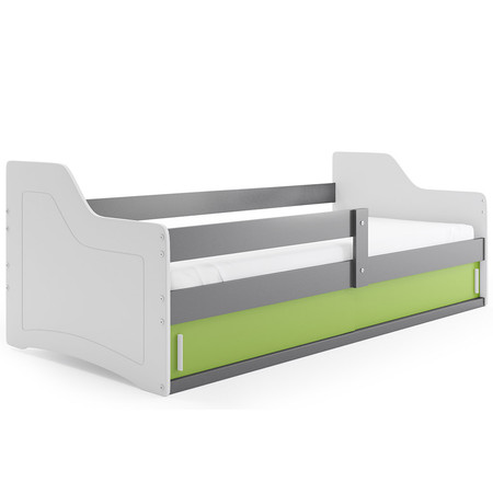 Dětská postel SOFIX s úložným prostorem 80x160 cm - grafit Zelená BMS