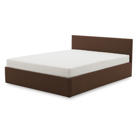 Čalouněná postel LEON s bonelovou matrací rozměr 160x200 cm Hnědá Signal-nabytek