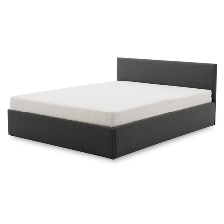 Čalouněná postel LEON s bonelovou matrací rozměr 160x200 cm Tmavě šedá Signal-nabytek