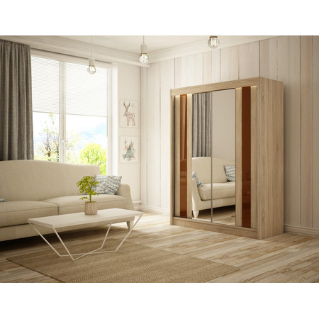 Kvalitní Šatní Skříň Como 150 cm Čokoláda Dub Sonoma Furniture