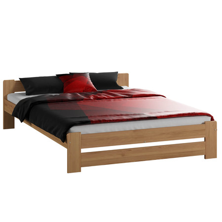 Vyvýšená masivní postel Euro 180x200 cm včetně roštu Olše MAGNAT