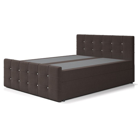 Čalouněná postel TRENTO s pružinovou matrací 180x200 cm Hnědá SG nabytek