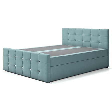Čalouněná postel TRENTO s pružinovou matrací 180x200 cm Tyrkysová SG nabytek