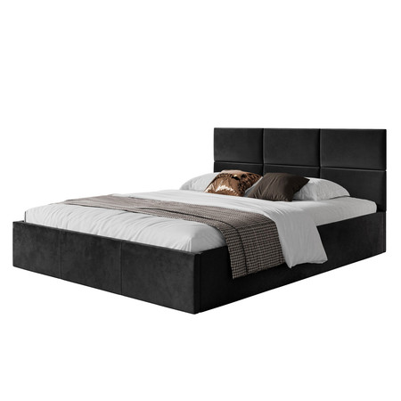 Čalouněná postel PORTO rozměr 120x200 cm Černá TT-FURNITURE