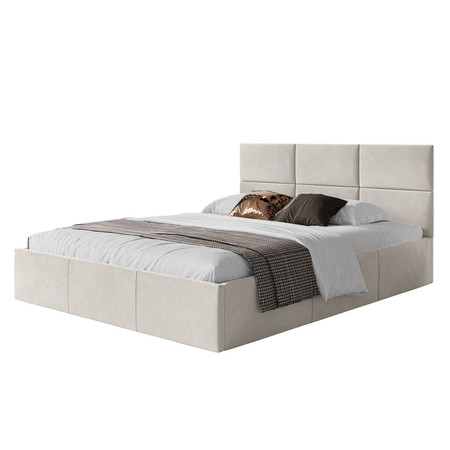 Čalouněná postel PORTO rozměr 140x200 cm Krémová TT-FURNITURE