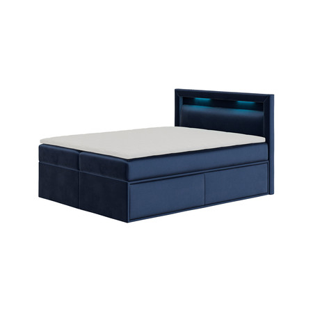 Čalouněná postel PRADA rozměr 120x200 cm Tmavě modrá TT-FURNITURE
