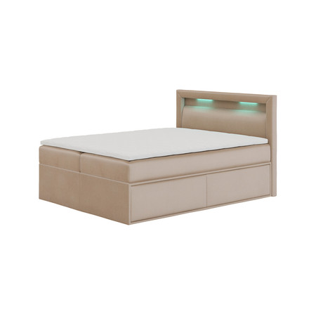 Čalouněná postel PRADA rozměr 140x200 cm Béžová TT-FURNITURE