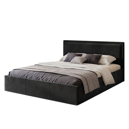 Čalouněná postel SOAVE rozměr 140x200 cm Černá TT-FURNITURE