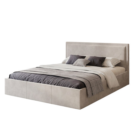 Čalouněná postel SOAVE rozměr 160x200 cm Krémová TT-FURNITURE
