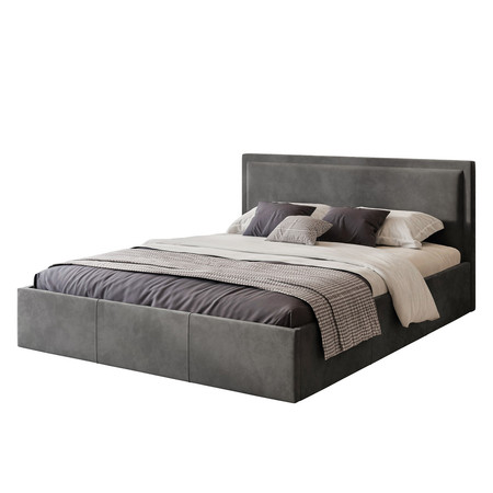 Čalouněná postel SOAVE rozměr 160x200 cm Tmavě šedá TT-FURNITURE